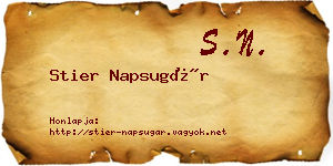 Stier Napsugár névjegykártya